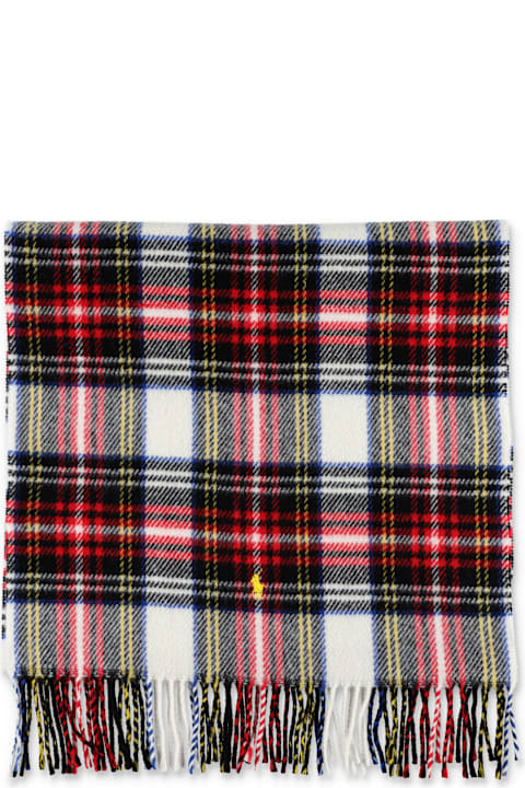 Homeware Polo Ralph Lauren Polo Ralph Lauren Recycled Wool Tartan Scarf With Logo