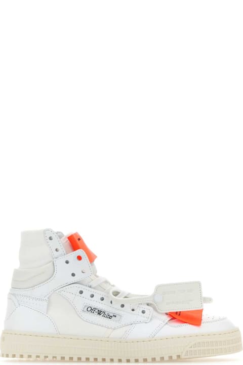 メンズ Off-Whiteのシューズ Off-White White Leather And Canvas 3.0 Off Court Sneakers