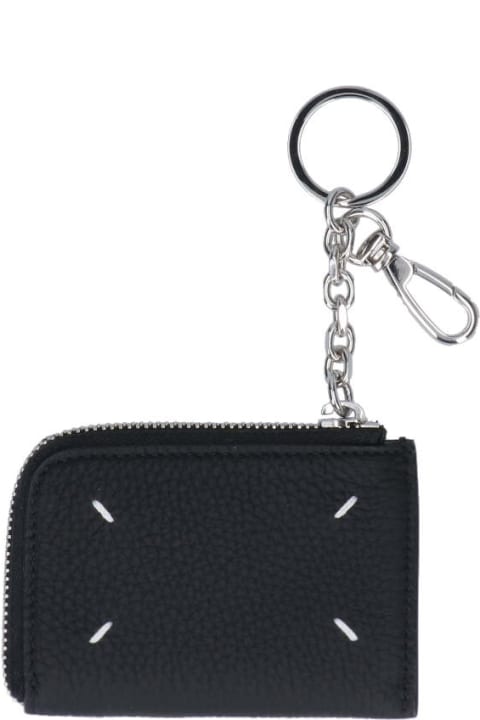Wallets for Men Maison Margiela Wallet Zip Around With Keyring