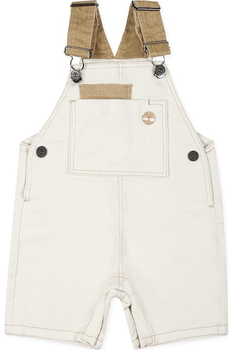 Timberland for Kids Timberland Ivory Dungarees For Baby Boy With Tree