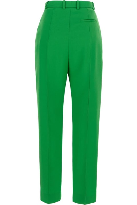 Alexander McQueen Pants & Shorts for Women Alexander McQueen Green Wool Tailored Trousers