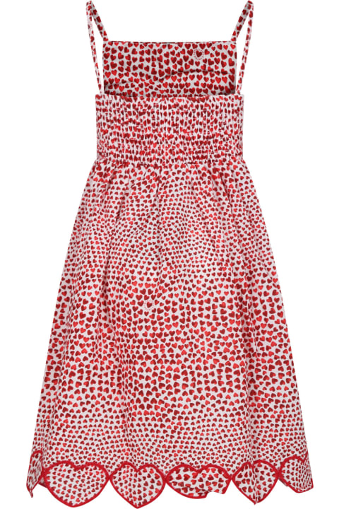 ガールズ ワンピース＆ドレス Stella McCartney Kids Red Dress For Girl With Hearts