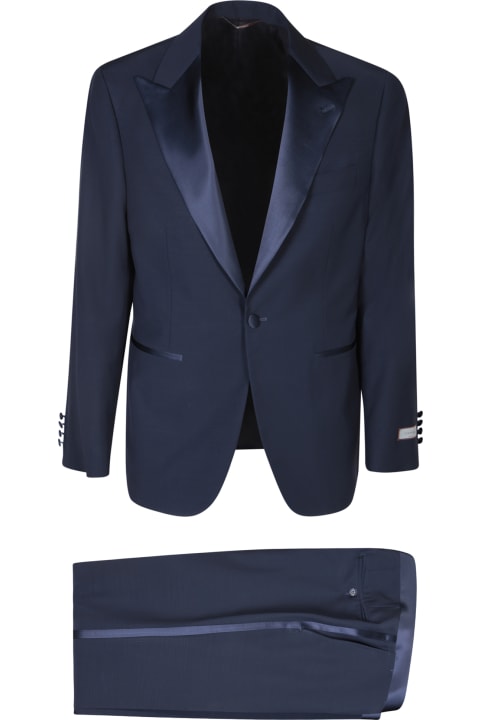 Suits for Men Canali Single-breasted Blue Smoking