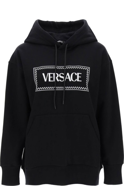 Fleeces & Tracksuits for Women Versace Hoodie With Logo Embroidery