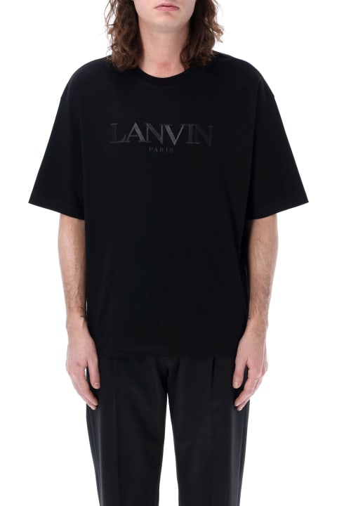 Lanvin Men Lanvin Embroidered Logo T-shirt