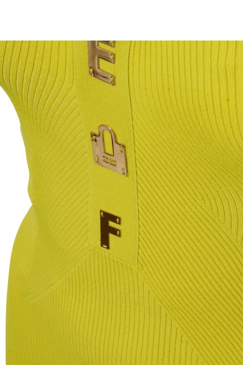 Elisabetta Franchi Sweaters for Women Elisabetta Franchi Yellow Knitted Dress