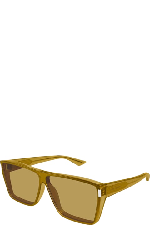 Eyewear Sale for Women Saint Laurent Eyewear Saint Laurent Sl 756 Linea Corner Angle 004 Brown Trasparente Sunglasses