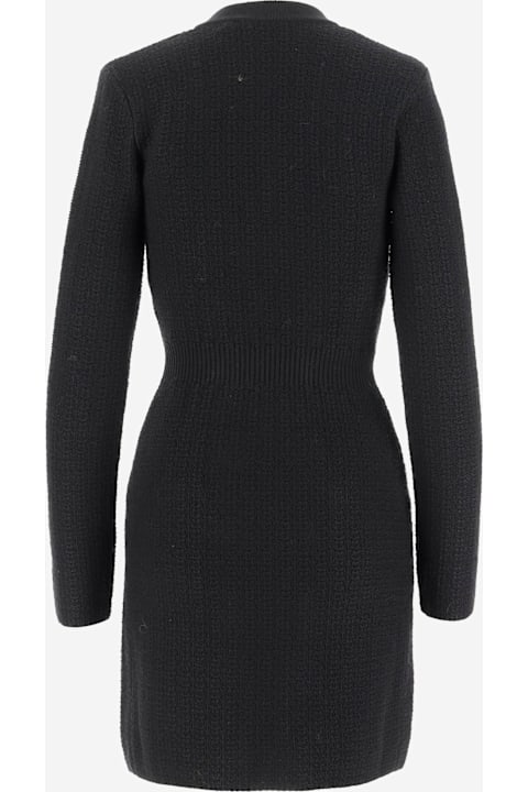 Elisabetta Franchi سترات لـ السيدات Elisabetta Franchi Bouclé Wool Blend Dress