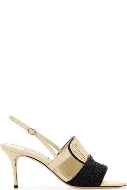 Manolo Blahnik Shoes for Women Manolo Blahnik Sand Raffia Fabiola Sandals