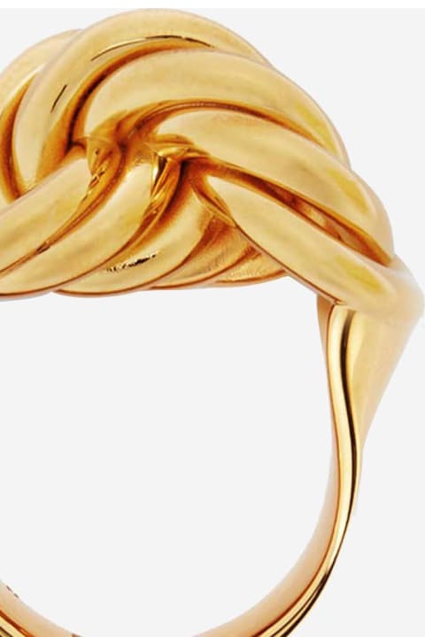 Jil Sander Rings for Women Jil Sander Brass Ring With Braided Detail