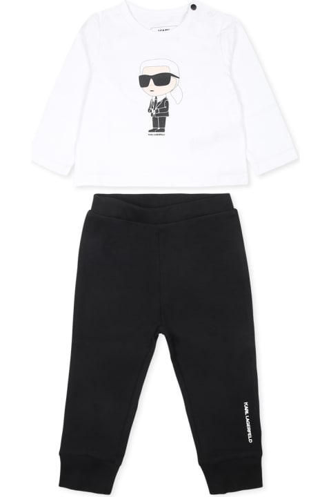 Homeware Karl Lagerfeld Kids White Suit For Baby Boy With Karl