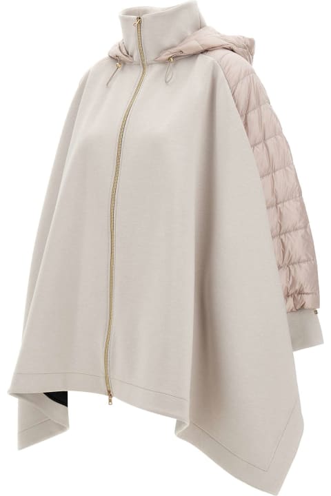 Homeware Herno Draped Hooded Asymmetric Hem Coat