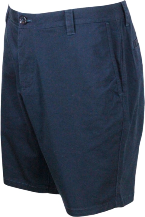 Armani Collezioni Pants for Men Armani Collezioni Stretch Cotton Bermuda Shorts With Welt Pockets And Zip And Button Closure