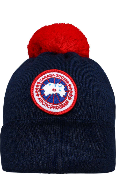Canada Goose Accessories & Gifts for Boys Canada Goose Blue Wool Beanie