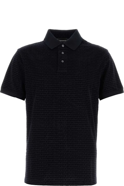 Emporio Armani for Men Emporio Armani Printed Lyocell Blend Polo Shirt