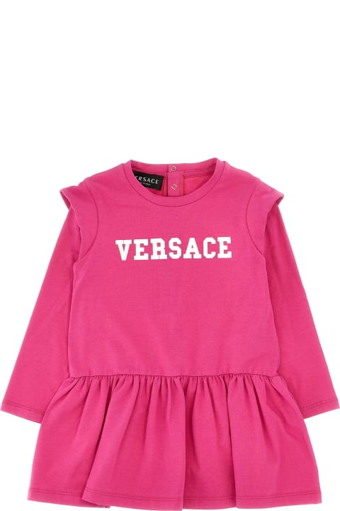 Versace Dresses for Baby Girls Versace Logo Print Dress