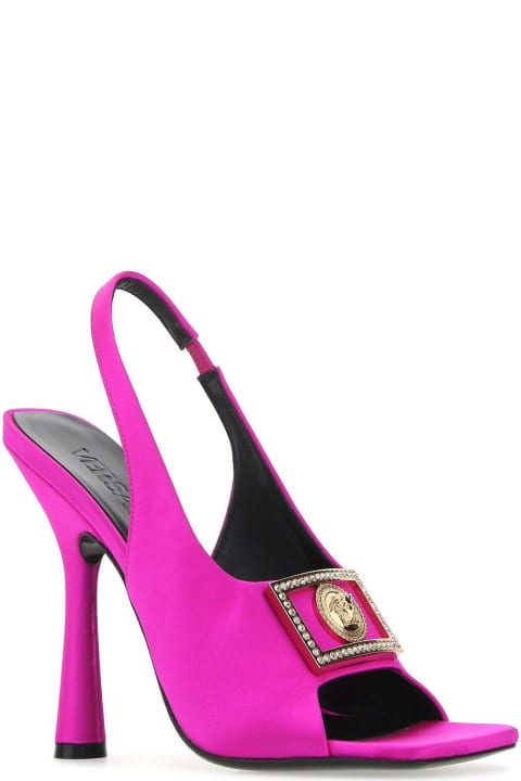 ウィメンズ Versaceのサンダル Versace Fuchsia Satin Sandals