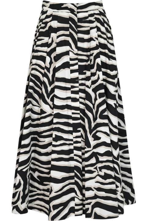 Max Mara Studio Skirts for Women Max Mara Studio Zebra-print 'nichols' Cotton Skirt