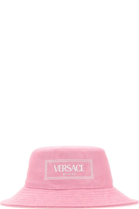 Versace Hats for Women Versace Pink Cotton Bucket Hat