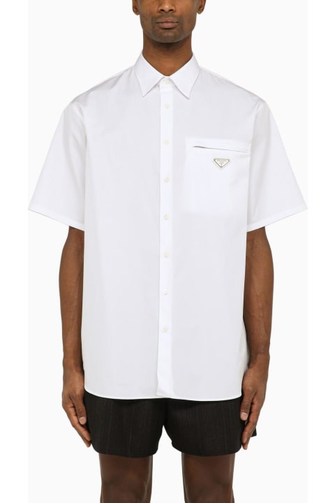 Prada for Men Prada Short-sleeved Shirt In White With Logo