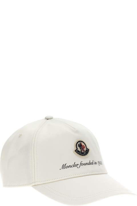 Hats for Men Moncler Logo Patch Cap