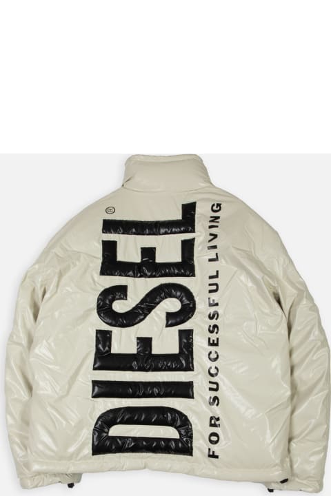 Diesel Coats & Jackets for Men Diesel Logo-patch Funnel Neck Padded Jacket