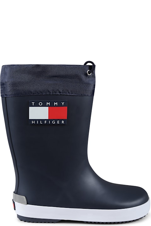 Tommy Hilfiger Shoes for Boys Tommy Hilfiger Blue Rain Boots For Kids With Log