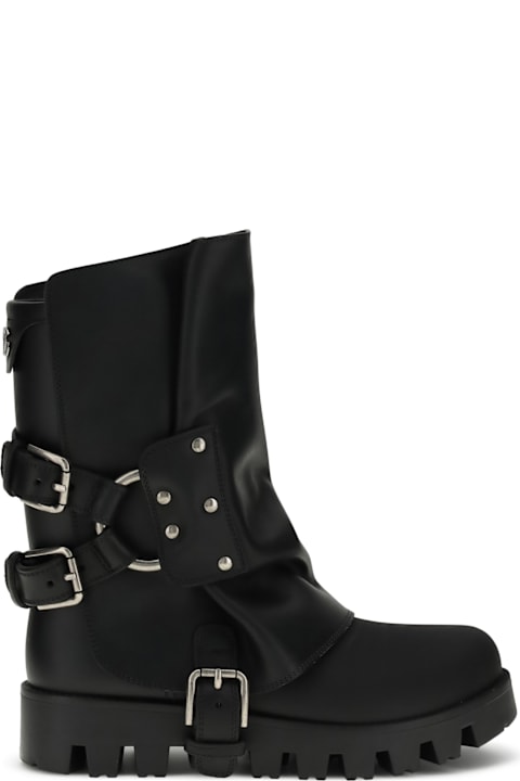 Dolce & Gabbana Leather Ankle Boots