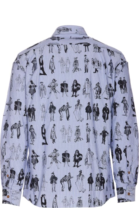 メンズ Vivienne Westwoodのシャツ Vivienne Westwood 2 Button Krall Evolution Of Men Print Shirt