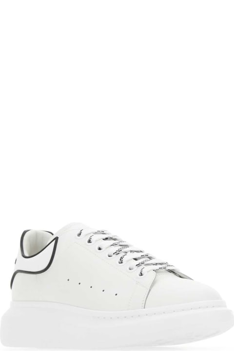 Alexander McQueen Sneakers for Men Alexander McQueen Chalk Leather Sneakers With White Rubber Heel