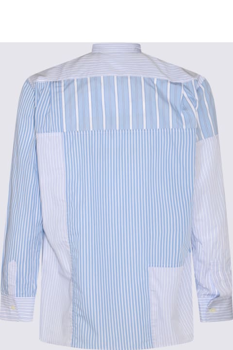 Shirts for Men Comme des Garçons White And Light Blue Cotton Shirt