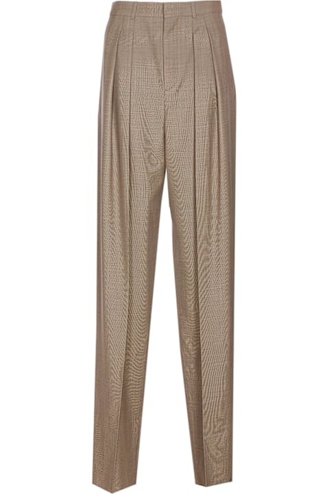 Saint Laurent Pants & Shorts for Women Saint Laurent Wide-leg In Wool Caviar Pants