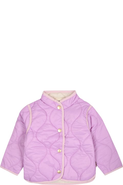 Molo Coats & Jackets for Baby Girls Molo Pink Down Jacket Helio For Baby Girl