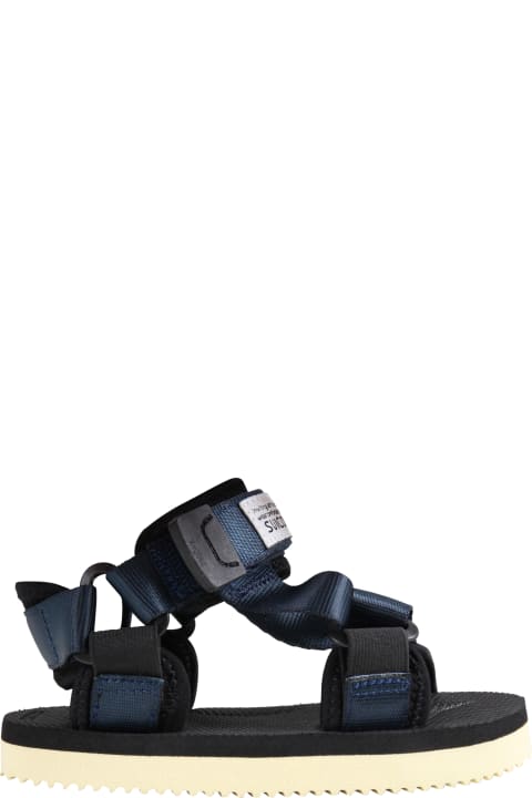 Blue "depa" Sandals For Kids With Logo
