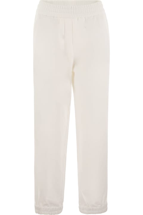 Brunello Cucinelli Pants & Shorts for Women Brunello Cucinelli Track Trousers In Light Cotton Fleece