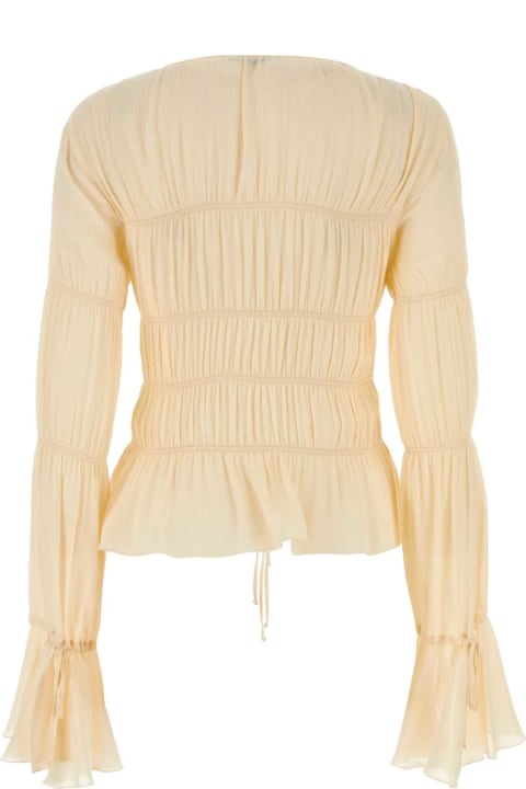 Blumarine Sweaters for Women Blumarine Sand Crepe Top