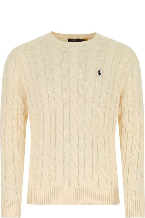 Sweaters for Men Polo Ralph Lauren Logo Embroidered Cable Knitted Jumper