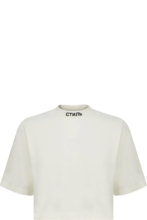 HERON PRESTON Clothing for Women HERON PRESTON Logo Embroidered Cropped T-shirt