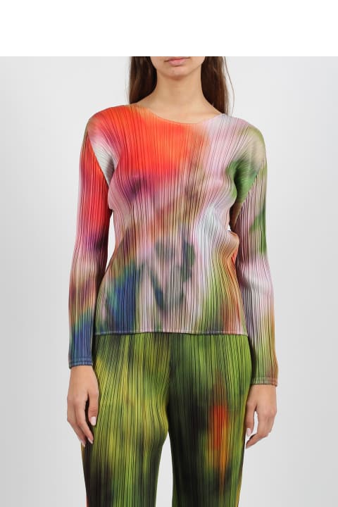 Fashion for Women Pleats Please Issey Miyake Turnip & Spinach Top