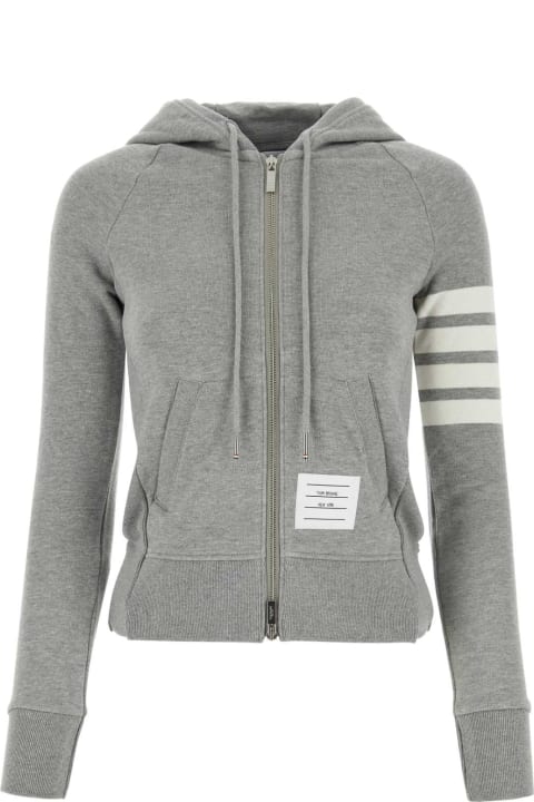 Thom Browne Coats & Jackets for Women Thom Browne Grey Cotton Sweatshirt