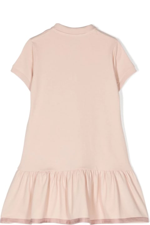 Fashion for Girls Moncler Pink Polo Style Dress With Logo Patch