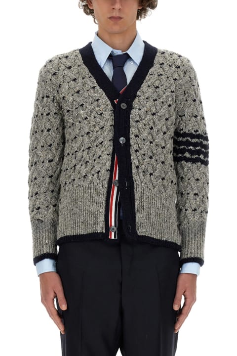 Sweaters for Men Thom Browne '4 Bar Stripes' Cardigan