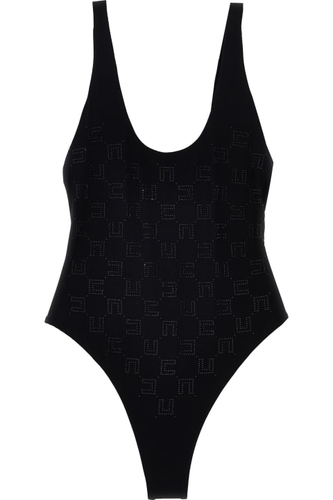 Elisabetta Franchi Swimwear for Women Elisabetta Franchi Rhinestone Logo One-piece Swimsuit