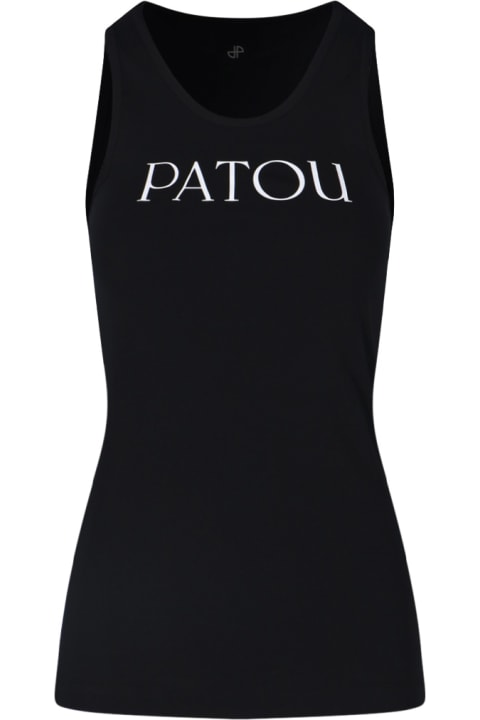 Patou Topwear for Women Patou Black Cotton Tank Top