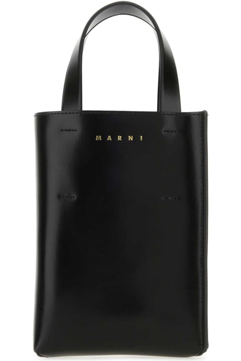 Marni Totes for Women Marni Black Leather Nano Museo Handbag
