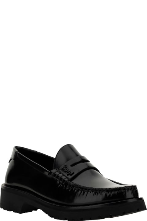 Flat Shoes for Women Saint Laurent Leather Loafer