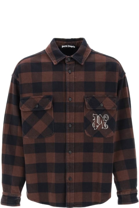 Palm Angels for Men Palm Angels Flannel Overshirt With Check Motif