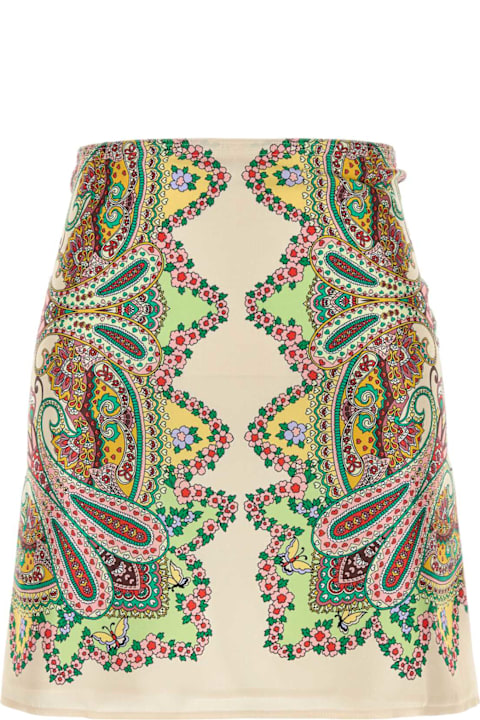Fleeces & Tracksuits for Women Etro Printed Satin Mini Skirt