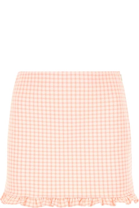 Skirts for Women Miu Miu Embroidered Stretch Nylon Mini Skirt