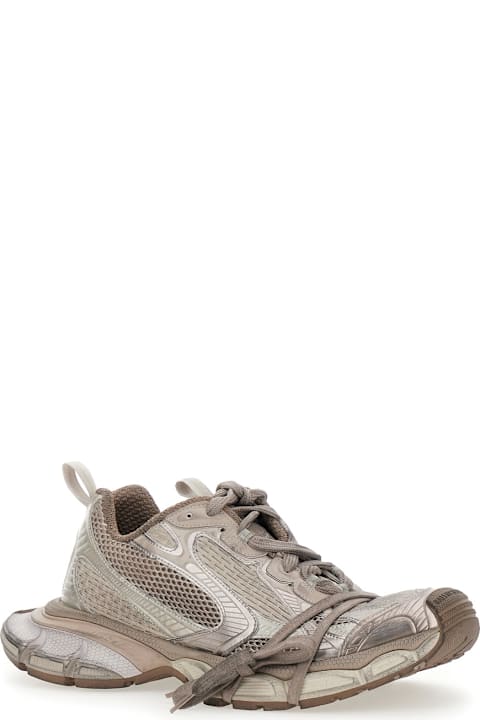Balenciaga Shoes for Men Balenciaga '3xl' Grey Low Top Sneakers With Logo Detail In Tech Fabric Man